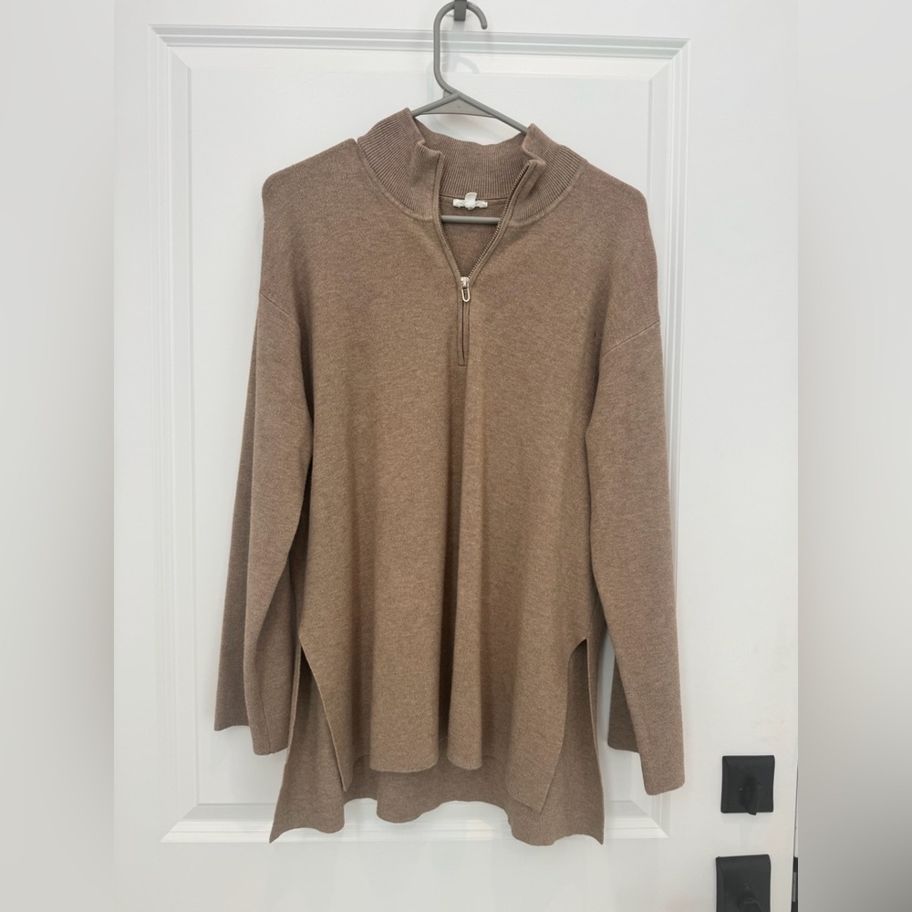 Splendid x Cella Jane collaboration knit quarter-zip sweater set